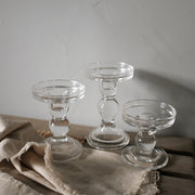 Candle Holders For 3 Inches Pillar Candle Or 7 8 Inch Taper Candle, Candlestick Holder Set Of 3 For Wedding Or Home Decoration